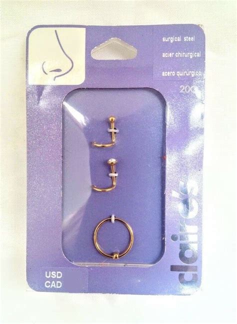 surgical steel nose rings claire's.